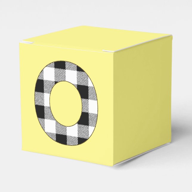 Gingham Check O Favour Box (Front Side)