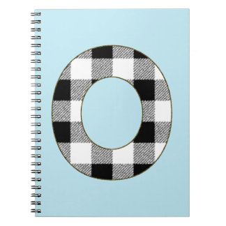 Gingham Check O Spiral Notebook