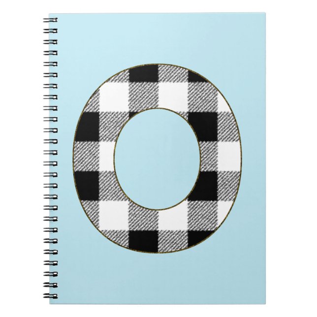 Gingham Check O Spiral Notebook (Front)