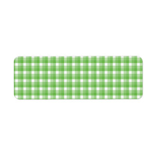 Gingham check pattern. Green and White.