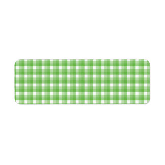 Gingham check pattern. Green and White.