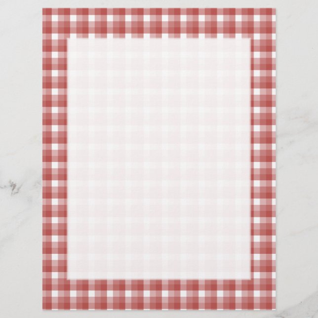 Gingham check pattern. Red and White. (Front)