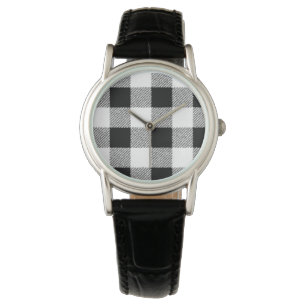 Gingham Check Pattern Watch