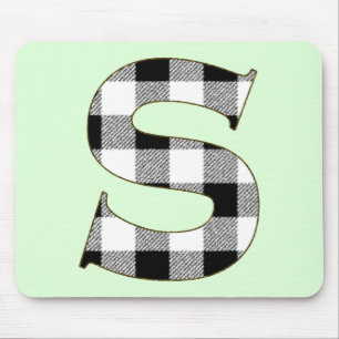 Gingham Check S Mouse Pad