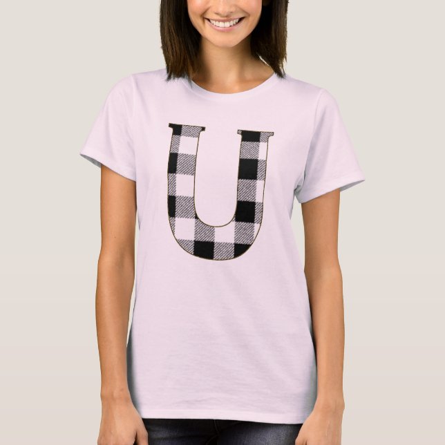 Gingham Check U T-Shirt (Front)