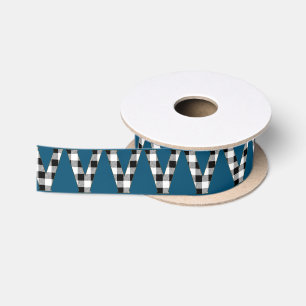 Gingham Check V Satin Ribbon