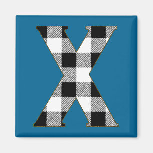 Gingham Check X Magnet