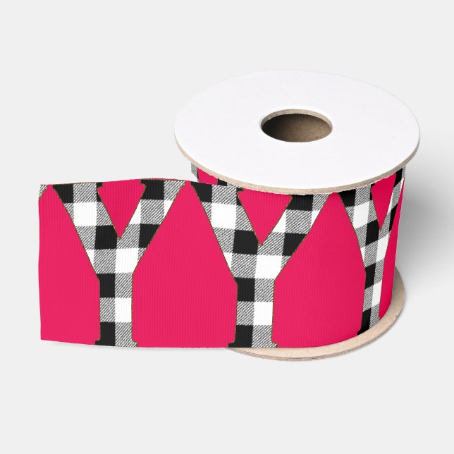 Gingham Check Y Grosgrain Ribbon (Spool)