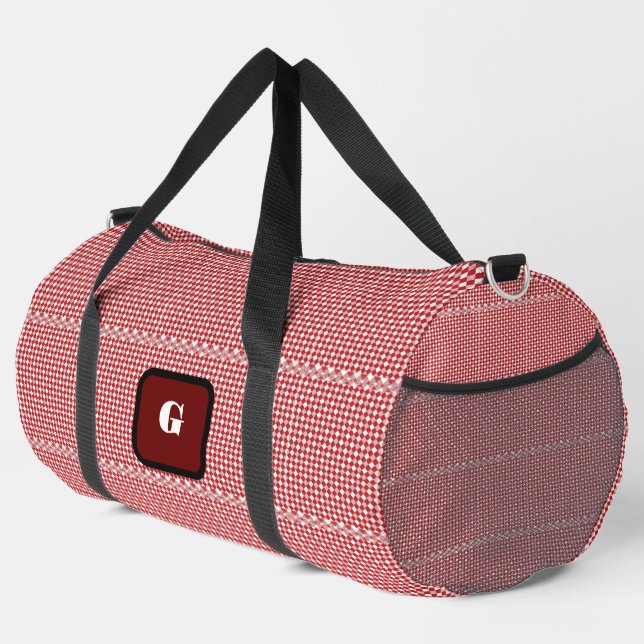 Gingham Checked Customise Duffle Bag (Right Corner)
