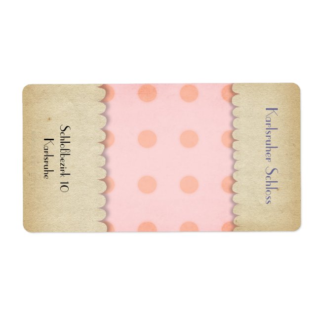 Gingham Chequered Advanced Packaging Labels (Front)