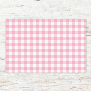 Gingham Chequered Patten in Pastel Colours Tissue Paper