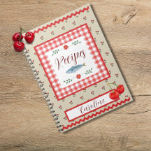 Gingham Cherry Recipe Notebook