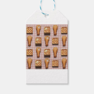 gingham chicken waffles gift tags