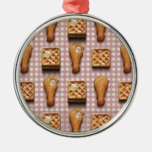 gingham chicken waffles metal tree decoration