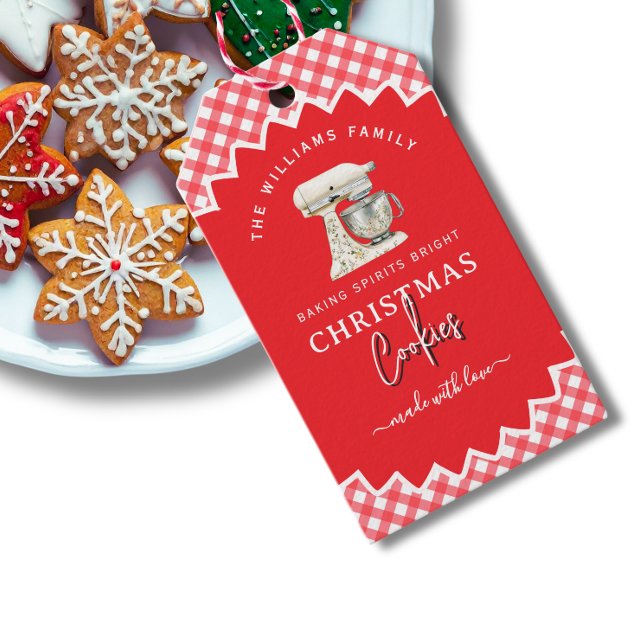 Gingham Christmas Cookies Baked Goods Label (Creator Uploaded)