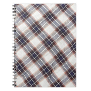 Gingham ecological cotton in autumn colours. notebook