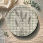 Gingham Fisherman Clothesline Fishing Baby Shower Paper Plate<br><div class="desc">Celebrate the upcoming arrival with our charming "We're Reel Excited" Little Fisherman Baby Shower Paper Plates! Perfect for an outdoor or nautical-themed baby shower, this design features a beautifully painted baby, capturing the essence of a delightful fishing adventure. Ideal for expecting parents who love the great outdoors, this invite sets...</div>
