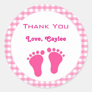 Gingham Gift Favour Label Sticker