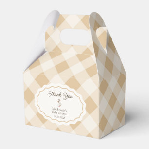 Gingham Goose Baby Shower Thank You Favor Box