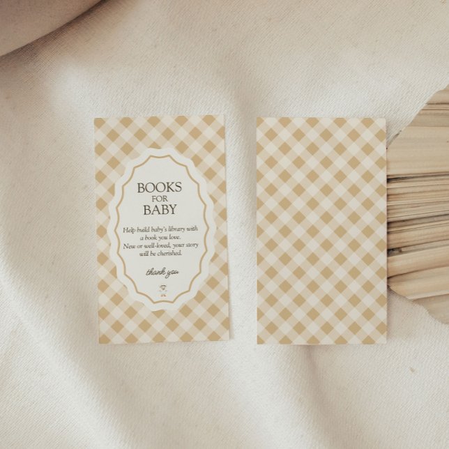 Gingham Goose Books for Baby Enclosure Card (Gingham Goose Baby Shower books for baby enclosure card)