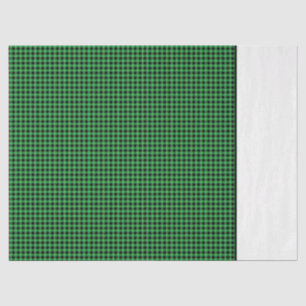 Gingham Green Black Check Pattern Two Tone Preppy Tissue Paper