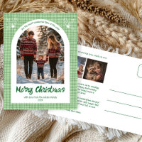 Gingham Green Christmas Custom Arch 3 Photo