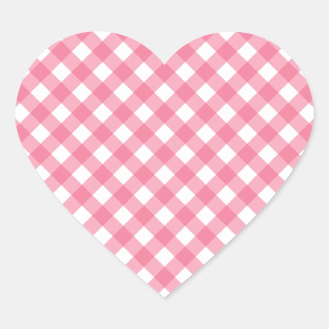 Gingham Heart Stickers (Front)