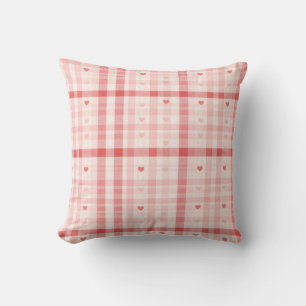 Gingham Hearts • Classic Sweet Valentine Seamless Cushion