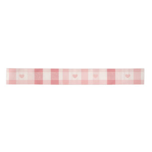 Gingham Hearts • Classic Sweet Valentine Seamless Satin Ribbon