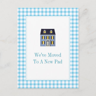 Gingham Home Moving Postcard