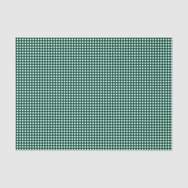 Gingham-Jade Green-Tissue Wrapping Paper (Front)
