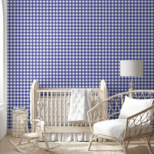 Gingham Lavender White Wallpaper