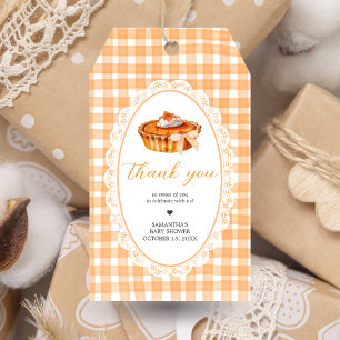 Gingham Little Cutie Pie Baby Shower Favor Tags