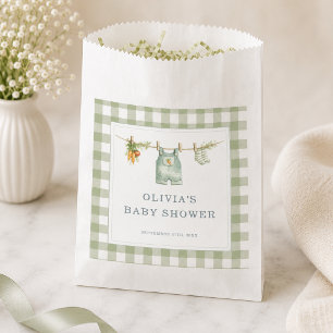 Gingham Locally Grown Baby Shower Party Favour Bags
