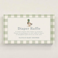 Gingham Mallard Duck Diaper Raffle