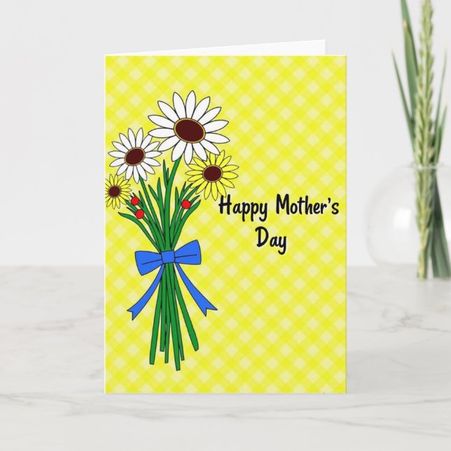 Gingham Mothers Day Card (Front)