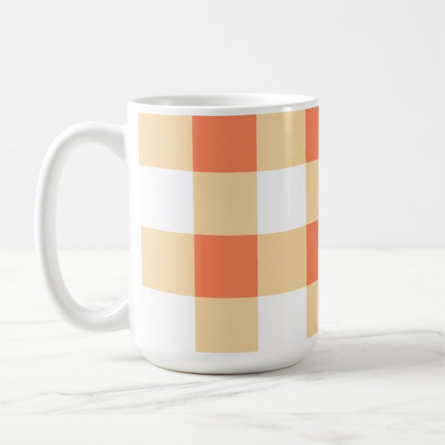 Gingham Pattern Coffee Mug (Left)