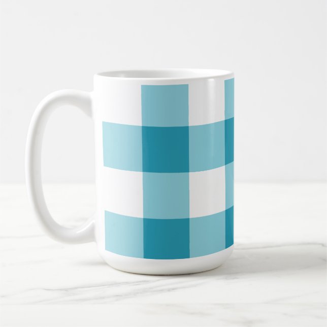 Gingham Pattern  Coffee Mug (Left)
