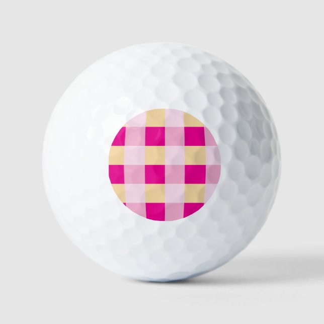 Gingham Pattern  Golf Balls (Front)