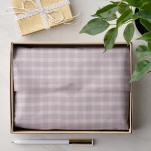 Gingham Pattern In Ballerina Preppy Pink Colours Tissue Paper