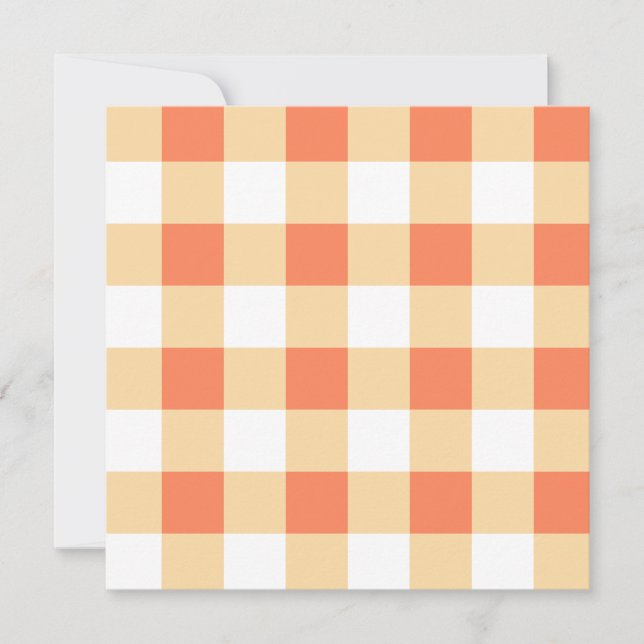 Gingham Pattern Invitation (Front)