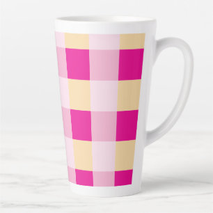 Gingham Pattern  Latte Mug
