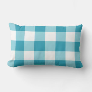 Gingham Pattern  Lumbar Cushion