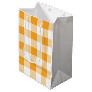 Gingham Pattern Medium Gift Bag