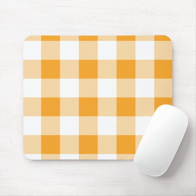 Gingham Pattern Mouse Pad (With Mouse)