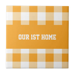 Gingham Pattern Our 1st Home Tile
