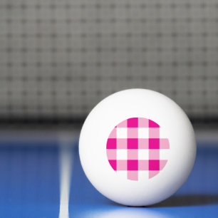 Gingham Pattern Ping Pong Ball