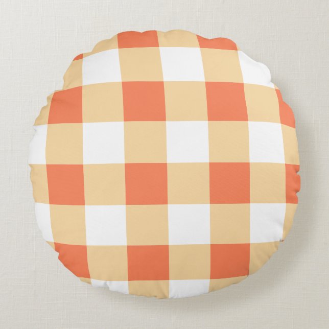 Gingham Pattern Throw Pillow (Front)