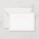 Gingham personalised children's pink note card