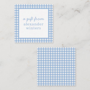 Gingham Personalised Gift Enclosure Cards